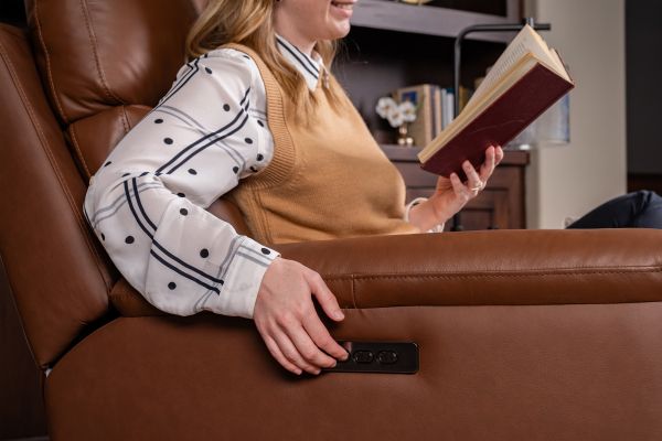Refined Pecan Perfect Match Triple Power Swivel Gliding Recliner