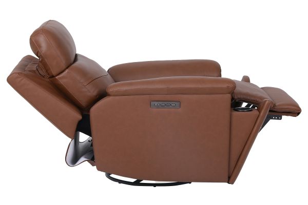 Refined Pecan Perfect Match Triple Power Swivel Gliding Recliner