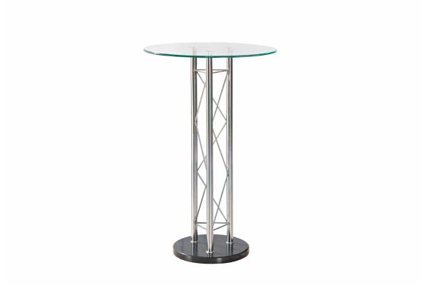 Global Furniture USA Dining Set with Glass Bar Table and Two White Bar Stools - D208BT+D915BS-WHT