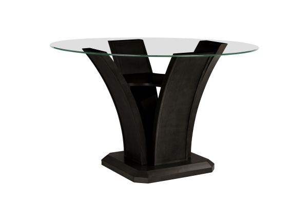 Dalina Glass Round Glass Dining Table