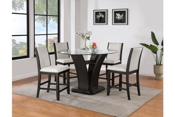 Dalina Glass Round Counter Height Table