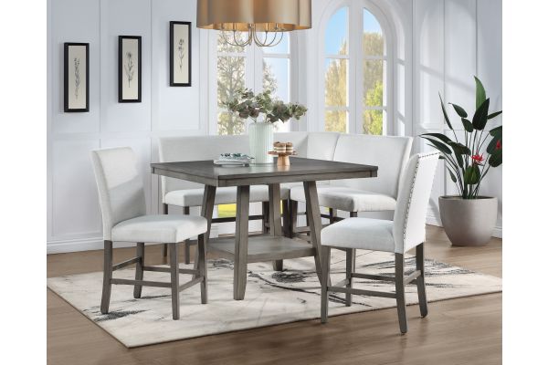 Bolin Upholstered Counter Height Bench With Back