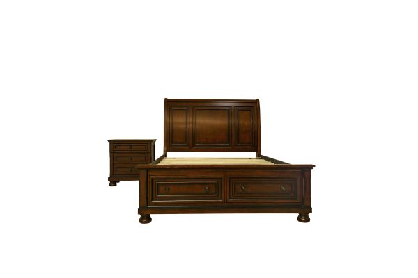 Begonia King Platform Bed with Footboard Storage