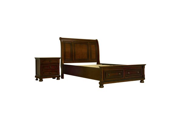 Begonia King Platform Bed with Footboard Storage