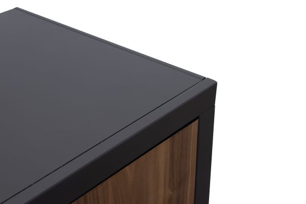 Aria 66 inch Fireplace TV Stand - Black and Walnut