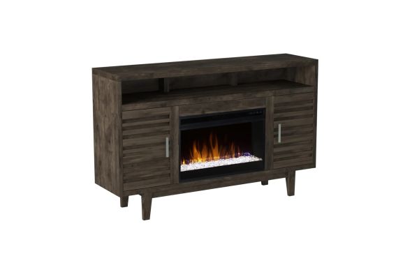 Avondale 61 Inch Electric Fireplace TV Console - Charcoal-Brown
