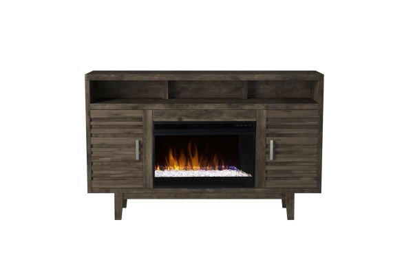 Avondale 61 Inch Electric Fireplace TV Console - Charcoal-Brown