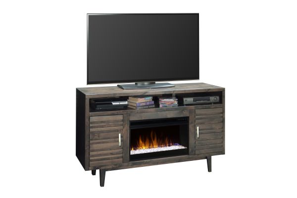 Avondale 61 Inch Electric Fireplace TV Console - Charcoal-Brown