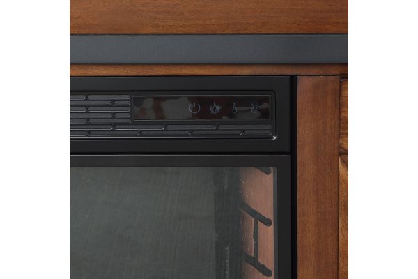 Farmhouse 66 inch Electric Fireplace TV Stand - Aged Whiskey