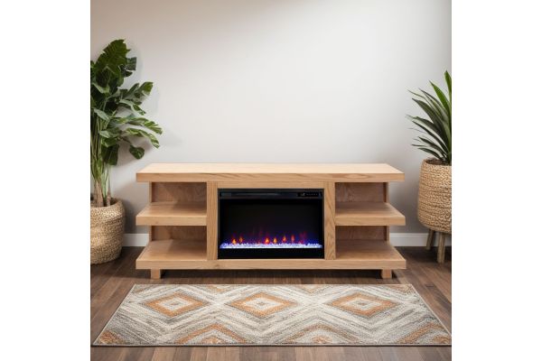 Laurel Canyon 65 inch Fireplace TV Stand - Natural