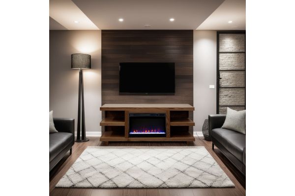 Laurel Canyon 65 inch Fireplace TV Stand - Oak Bourbon