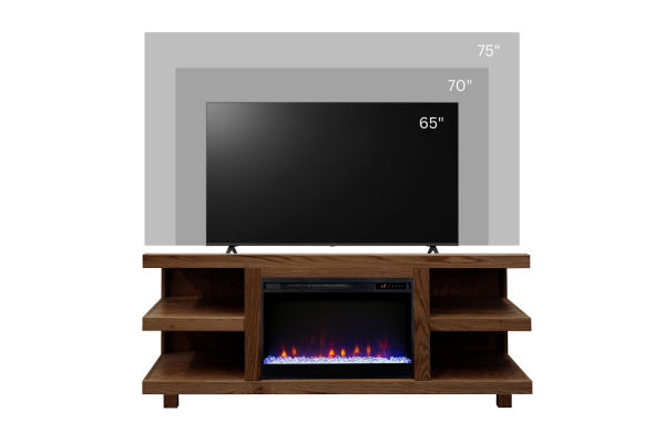 Laurel Canyon 65 inch Fireplace TV Stand - Oak Bourbon