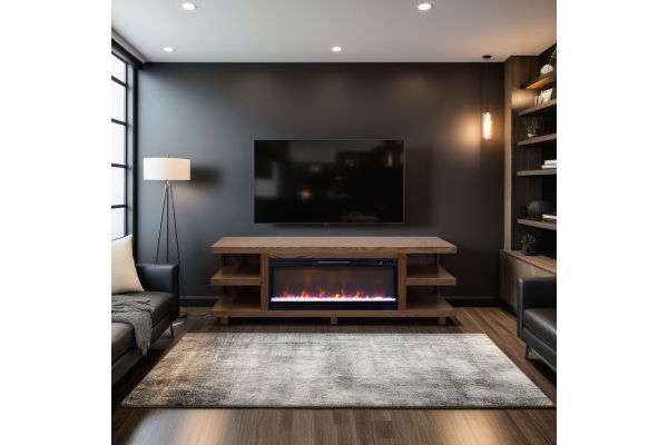 Laurel Canyon 82 inch Fireplace TV Stand - Oak Bourbon