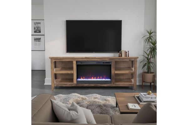 Studio 65 inch Fireplace TV Stand - Bourbon