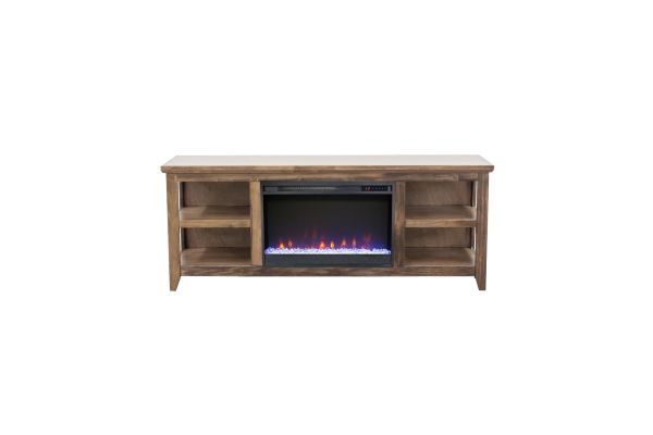 Studio 65 inch Fireplace TV Stand - Bourbon