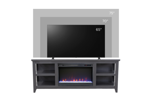 Studio 65 inch Fireplace TV Stand - Black