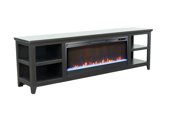 Studio 82 inch Fireplace TV Stand - Black
