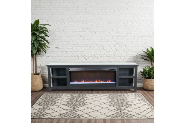 Studio 82 inch Fireplace TV Stand - Black