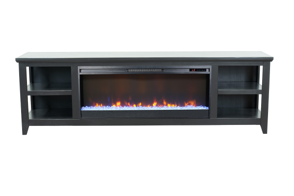 Studio 82 inch Fireplace TV Stand - Black