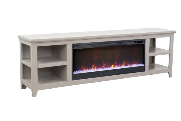 Studio 82 inch Fireplace TV Stand - Sandstone