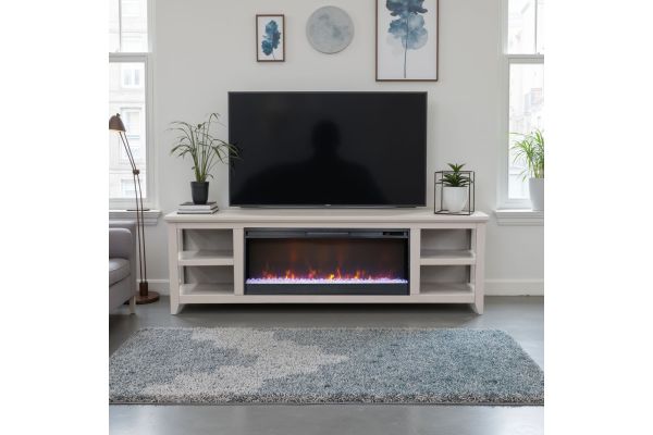 Studio 82 inch Fireplace TV Stand - Sandstone