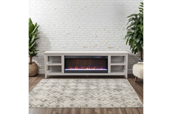 Studio 82 inch Fireplace TV Stand - Sandstone