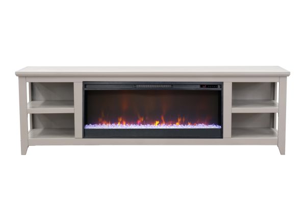 Studio 82 inch Fireplace TV Stand - Sandstone
