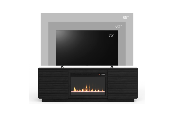 Stardust 73 inch Fireplace TV Stand - Black
