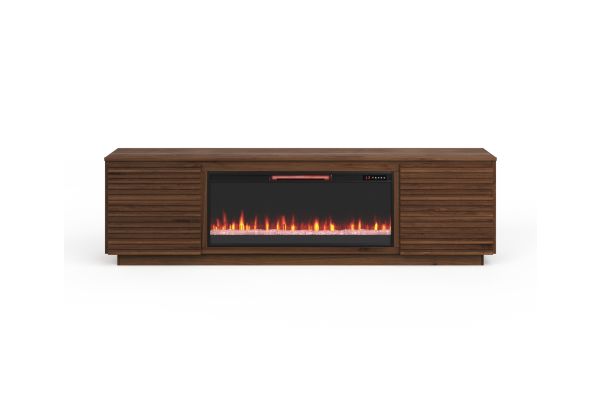 Stardust 89 inch Fireplace TV Stand - Bourbon
