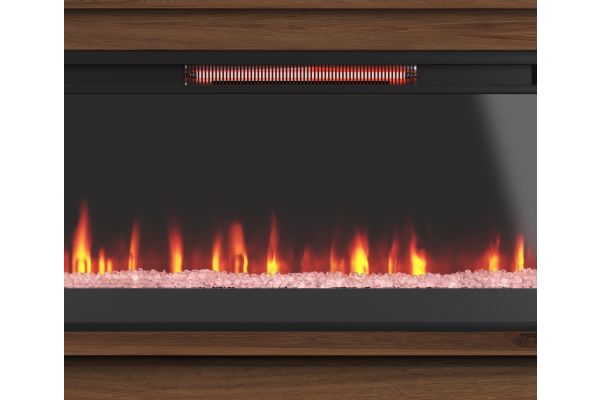 Stardust 89 inch Fireplace TV Stand - Bourbon