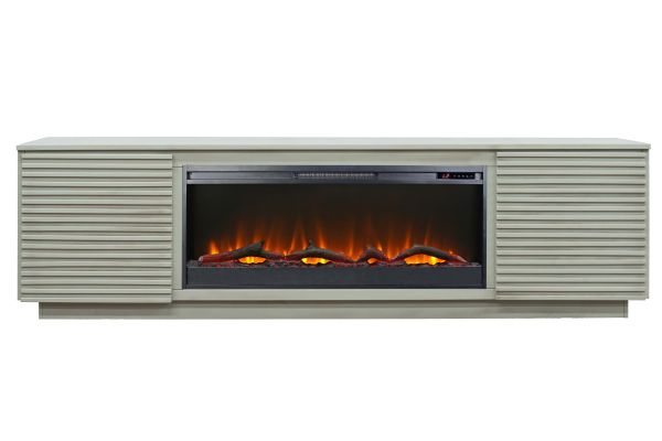Stardust 89 inch Fireplace TV Stand - Sandstone