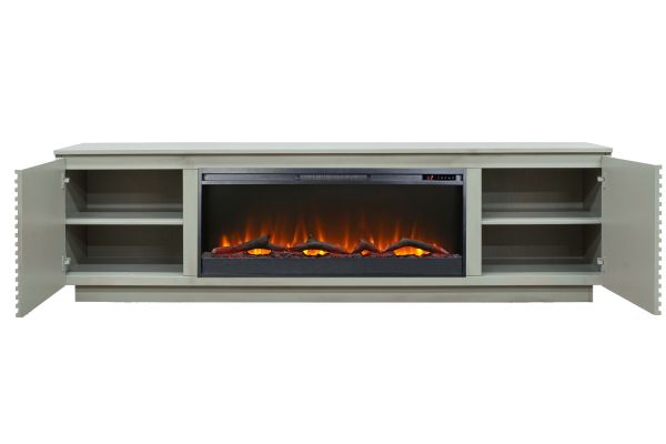 Stardust 89 inch Fireplace TV Stand - Sandstone