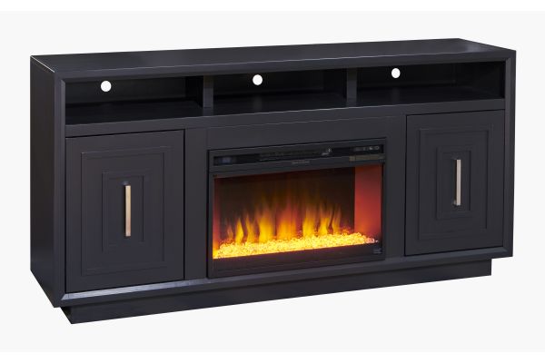 Sunset 67 inch Electric Fireplace TV Stand - Black
