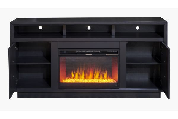 Sunset 67 inch Electric Fireplace TV Stand - Black