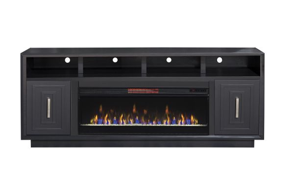 Sunset 83 inch Electric Fireplace TV Stand - Black