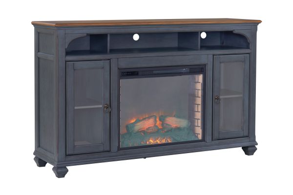 Americana 66 in Fireplace TV Stand - Corduroy Blue