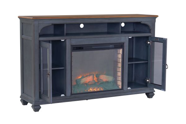 Americana 66 in Fireplace TV Stand - Corduroy Blue