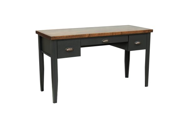Essex 53 inch Writing Desk - Black and Whiskey