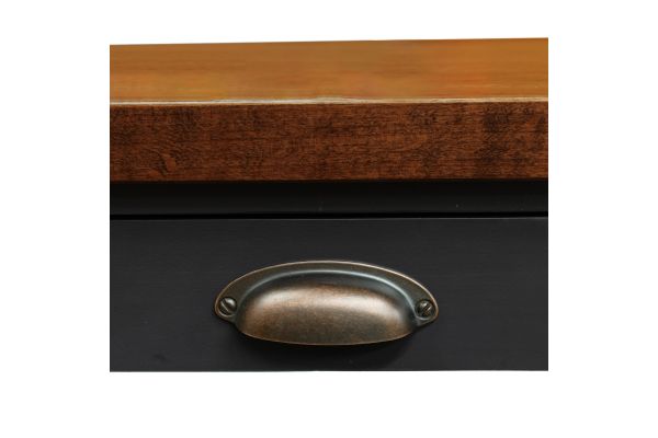 Essex 53 inch Writing Desk - Black and Whiskey