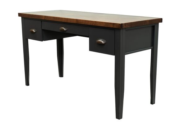 Essex 53 inch Writing Desk - Black and Whiskey