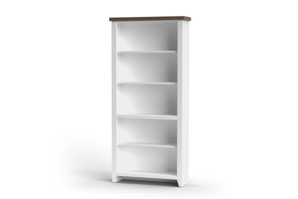 Hampton 72 inch 5-shelf Bookcase - Jasmine and Barnwood