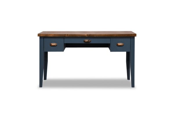 Nantucket 53 inch Writing Desk - Blue Denim and Whiskey