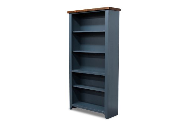 Nantucket 72 inch 5-shelf Bookcase - Blue Denim and Whiskey