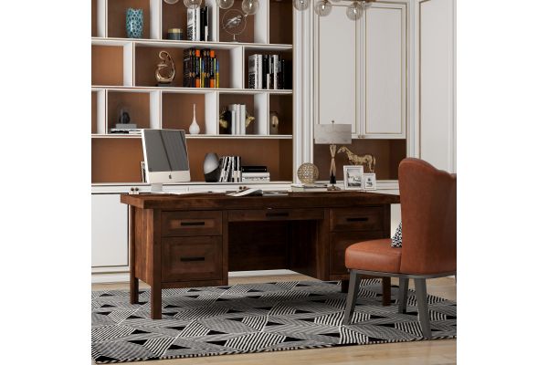 Sausalito 71 inch Executive Desk - Whiskey