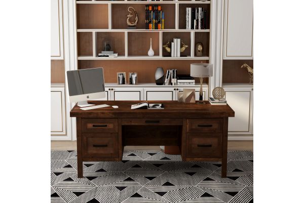 Sausalito 71 inch Executive Desk - Whiskey