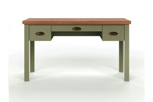 Vineyard 53 inch Writing Desk - Sage Green and Fruitwood