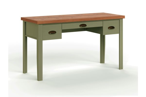 Vineyard 53 inch Writing Desk - Sage Green and Fruitwood