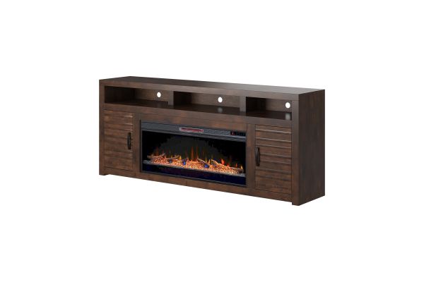 Sausalito 78 inch Electric Fireplace TV Stand Console - Whiskey