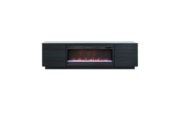 Stardust 89 inch Fireplace TV Stand - Black