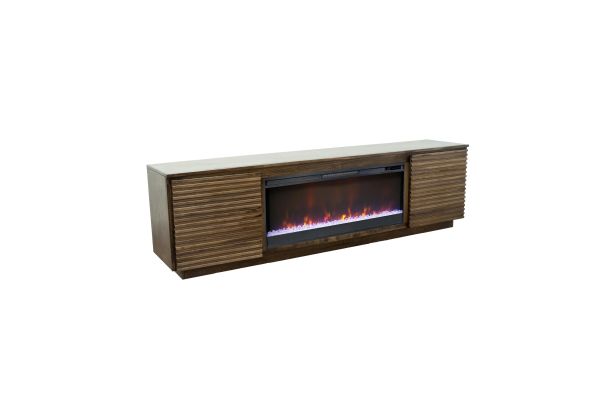 Stardust 89 inch Fireplace TV Stand - Bourbon